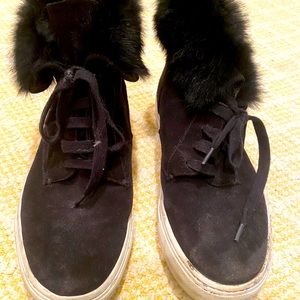 Fur sneakers